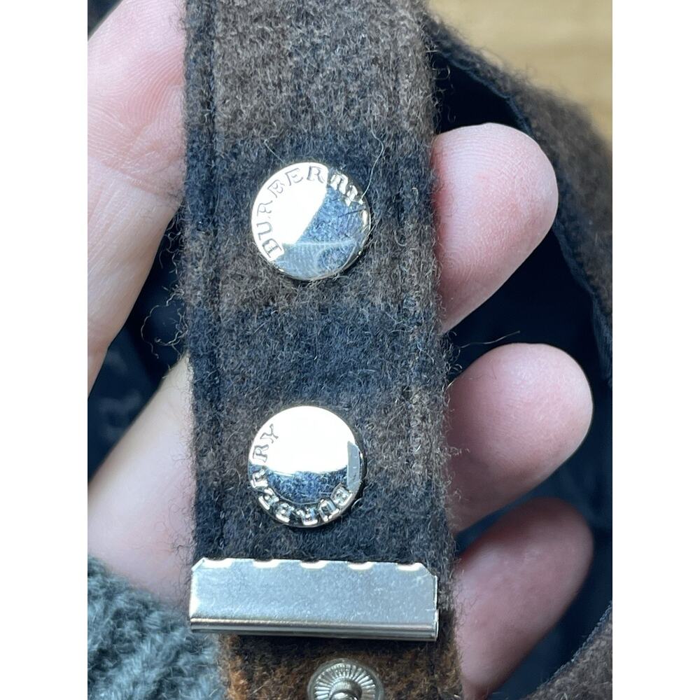 Y2K Burberry London 100% Cashmere Plaid Baseball Hat Cap - Picture 5 of 8